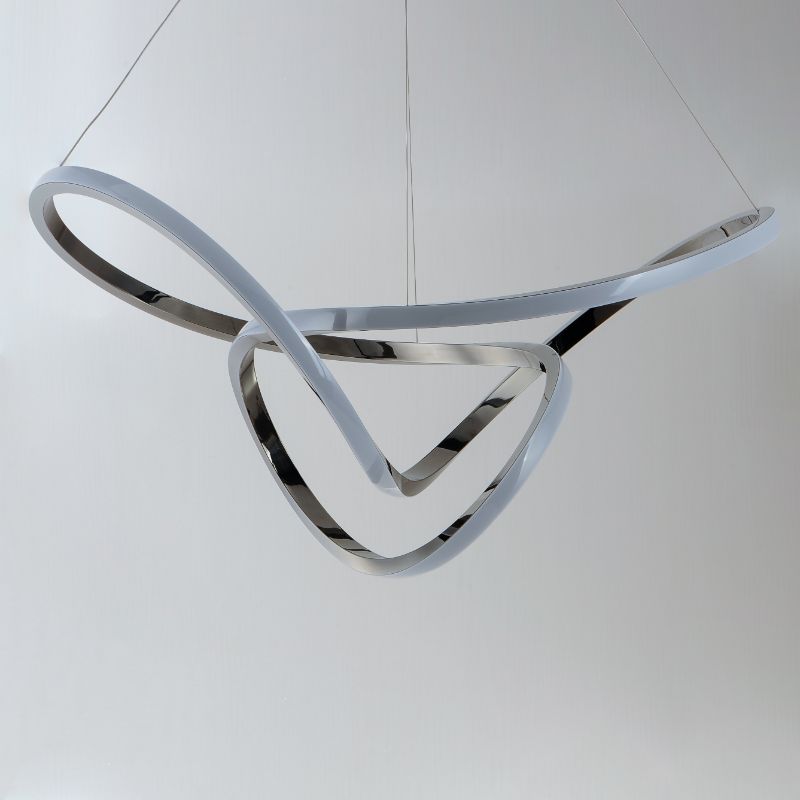 Perpetual 32' Single Light Suspension Pendant in Black Chrome