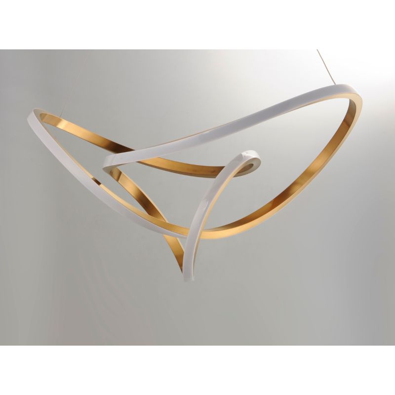 Perpetual 32' Single Light Suspension Pendant in Brushed Champagne