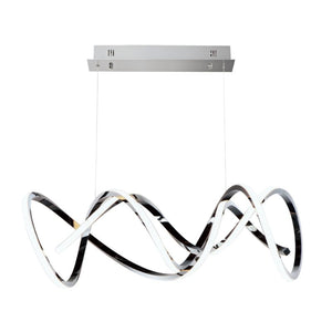 Signature 14.25' Single Light Suspension Pendant in Black Chrome