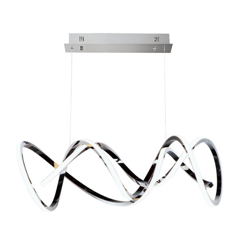 Signature 14.25' Single Light Suspension Pendant in Black Chrome