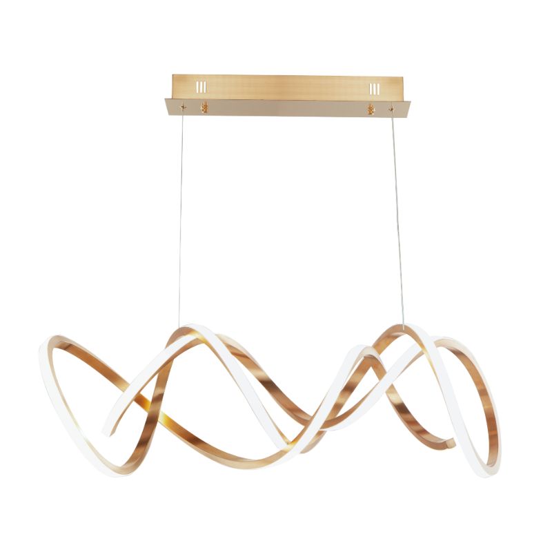 Signature 14.25' Single Light Suspension Pendant in Brushed Champagne