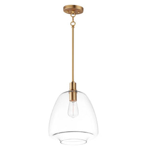 Babylon 11.5' Single Light Suspension Pendant in Satin Brass
