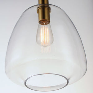 Babylon 11.5' Single Light Suspension Pendant in Satin Brass