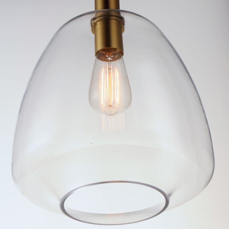 Babylon 11.5' Single Light Suspension Pendant in Satin Brass