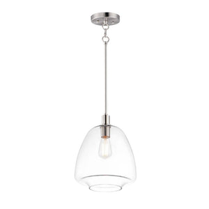 Babylon 11.5' Single Light Suspension Pendant in Satin Nickel