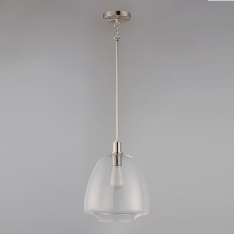 Babylon 11.5' Single Light Suspension Pendant in Satin Nickel