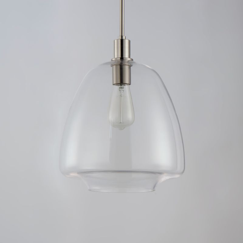 Babylon 11.5' Single Light Suspension Pendant in Satin Nickel