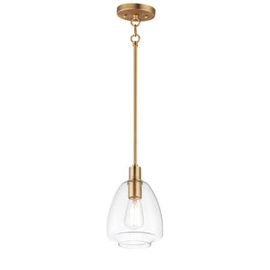 Babylon 7.25' Single Light Suspension Pendant in Satin Brass