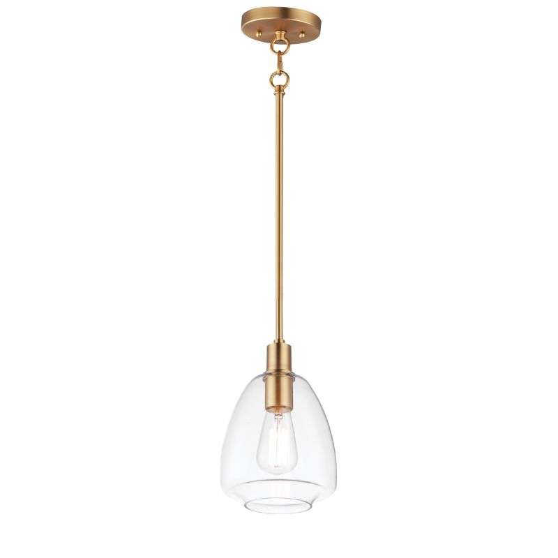 Babylon 7.25' Single Light Suspension Pendant in Satin Brass