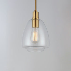 Babylon 7.25' Single Light Suspension Pendant in Satin Brass