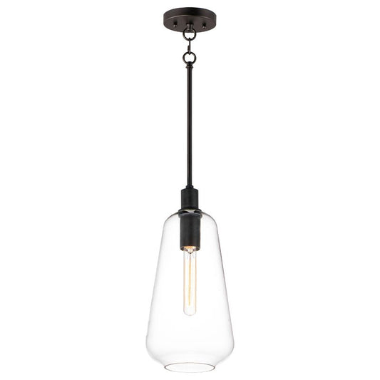 Babylon 7.5" Single Light Suspension Pendant in Black