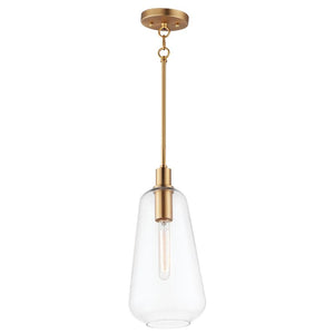 Babylon 7.5' Single Light Suspension Pendant in Satin Brass