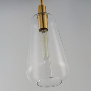 Babylon 7.5' Single Light Suspension Pendant in Satin Brass