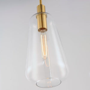 Babylon 7.5' Single Light Suspension Pendant in Satin Brass