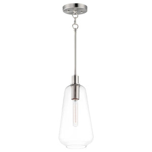 Babylon 7.5' Single Light Suspension Pendant in Satin Nickel