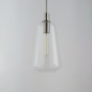 Babylon 7.5' Single Light Suspension Pendant in Satin Nickel