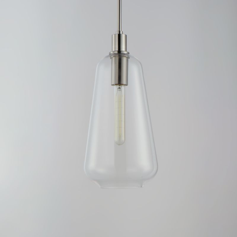Babylon 7.5' Single Light Suspension Pendant in Satin Nickel