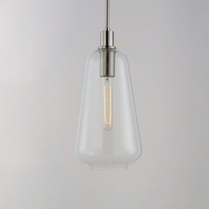 Babylon 7.5' Single Light Suspension Pendant in Satin Nickel