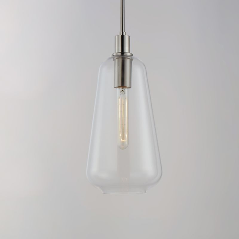 Babylon 7.5' Single Light Suspension Pendant in Satin Nickel