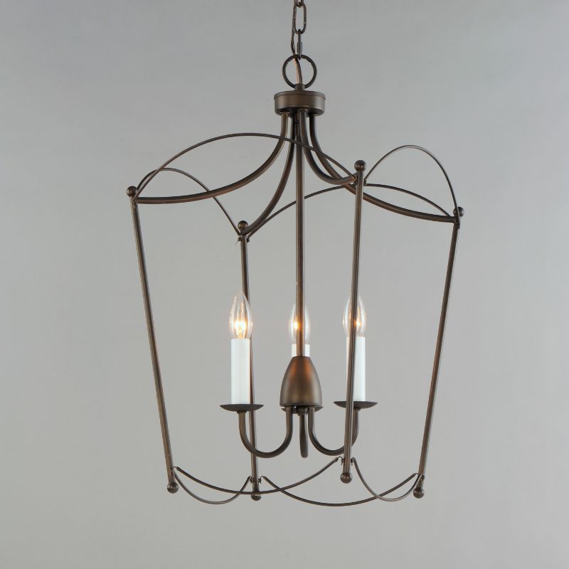 Plumette 14' 3 Light Multi-Light Pendant Suspension Pendant in Chestnut Bronze