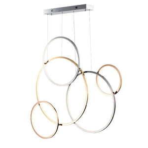 Union 39.5' 5 Light Multi-Light Pendant in Multi-Plated