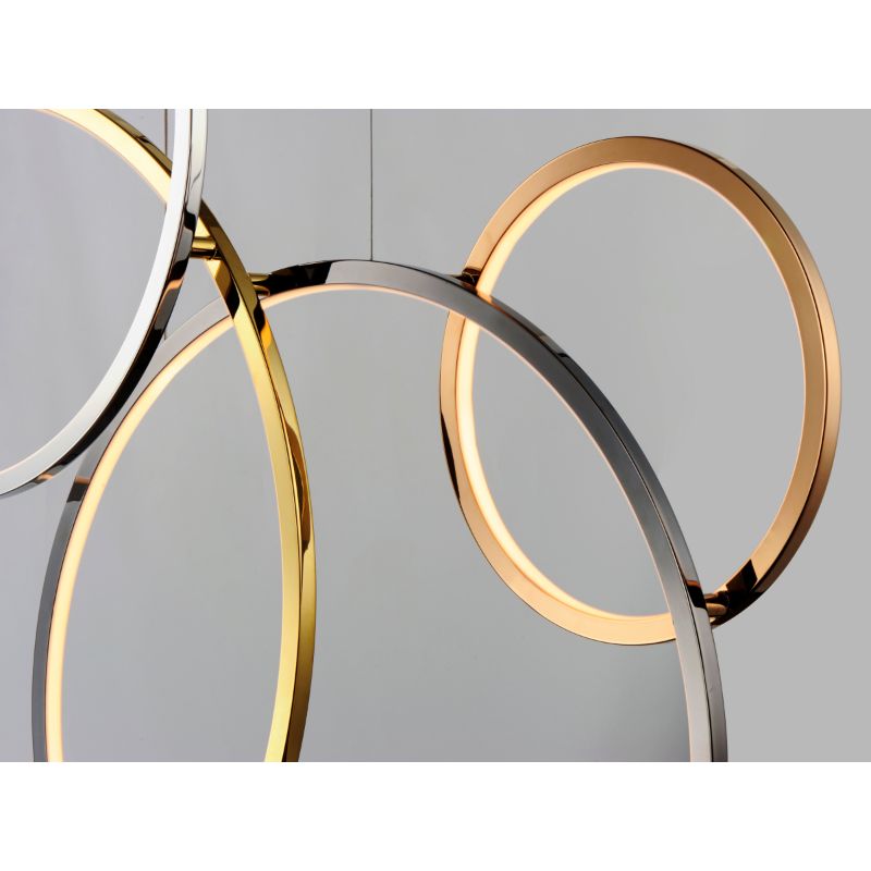 Union 39.5' 5 Light Multi-Light/Suspension Pendant in Multi-Plated