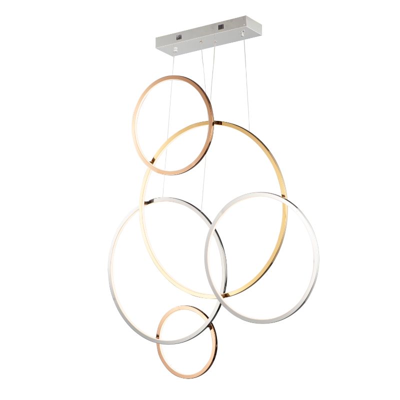 Union 46.75' 5 Light Multi-Light Pendant in Multi-Plated