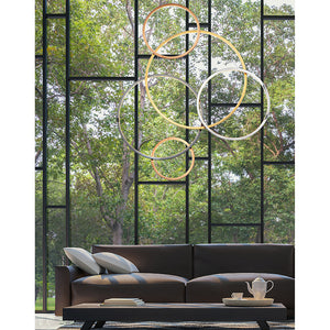 Union 46.75' 5 Light Multi-Light/Suspension Pendant in Multi-Plated
