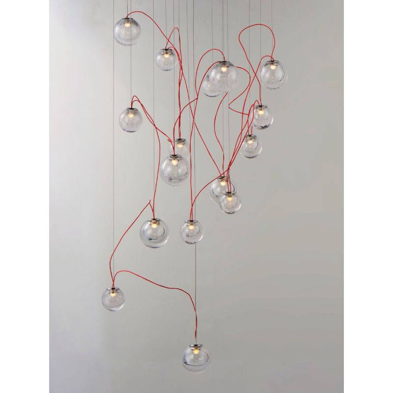 Bobble 23.5' 16 Light Multi-Light Pendant Suspension Pendant in Polished Chrome
