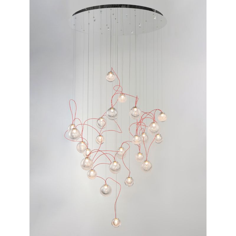 Bobble 31.5' 24 Light Multi-Light Pendant Suspension Pendant in Polished Chrome