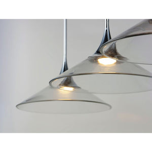 Cono 26' 5 Light Multi-Light Pendant Suspension Pendant in Polished Chrome