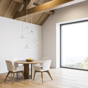 Cono 26' 5 Light Multi-Light Pendant Suspension Pendant in Polished Chrome