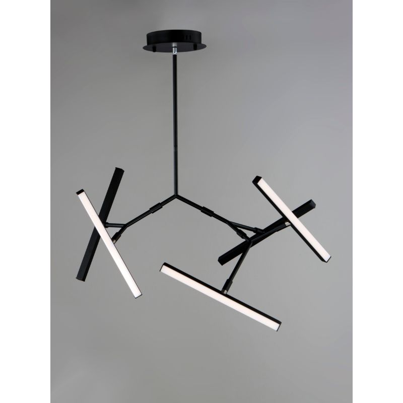 Robotica 26.5' 5 Light Multi-Light Pendant Suspension Pendant in Black