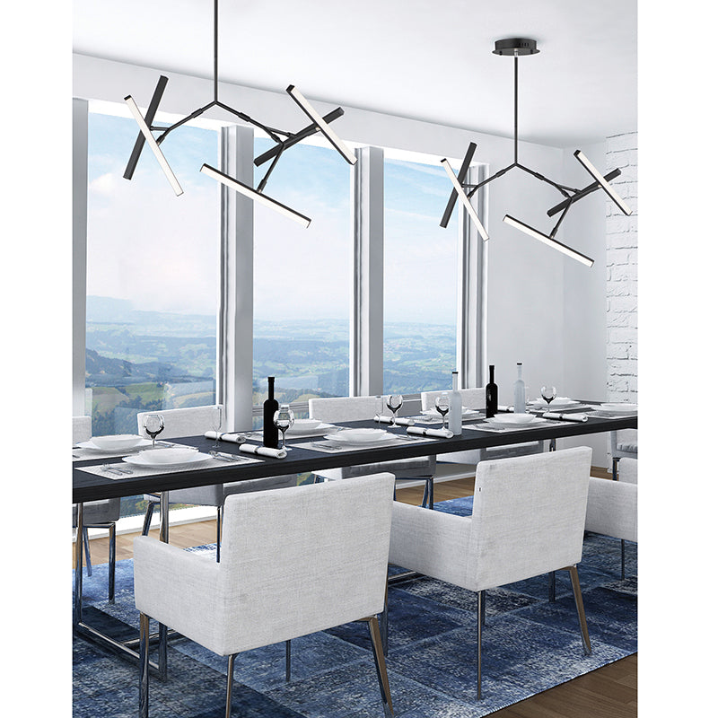 Robotica 26.5' 5 Light Multi-Light Pendant Suspension Pendant in Black