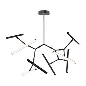 Robotica 37' 8 Light Multi-Light Pendant in Black