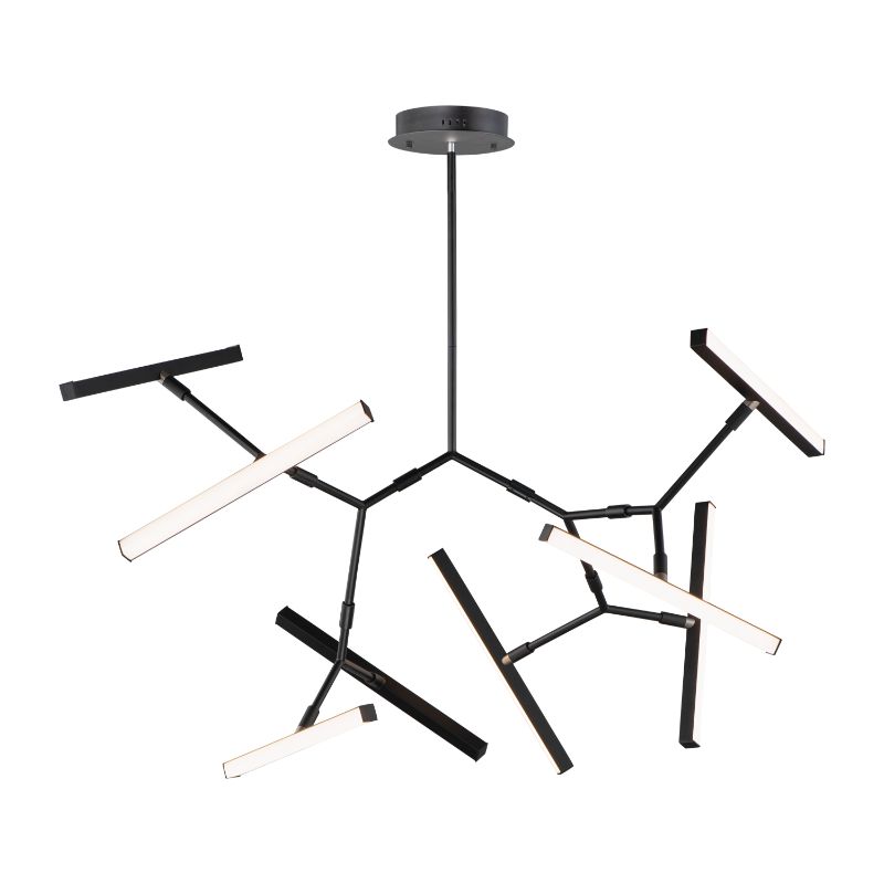 Robotica 37' 8 Light Multi-Light Pendant in Black