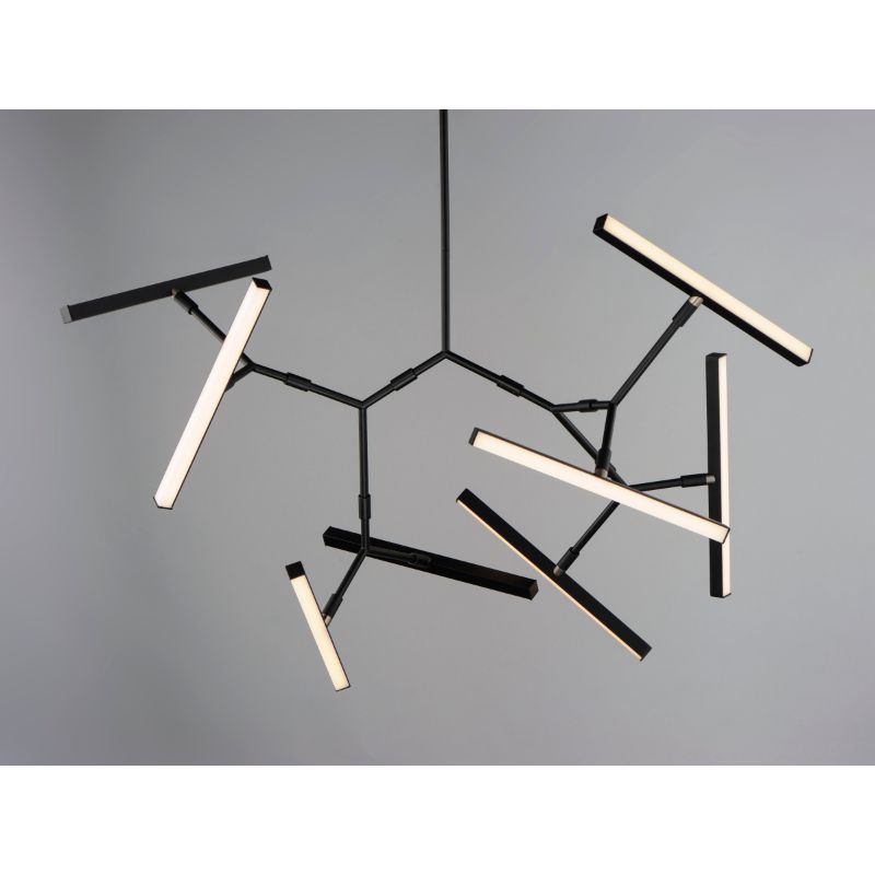 Robotica 37' 8 Light Multi-Light Pendant Suspension Pendant in Black
