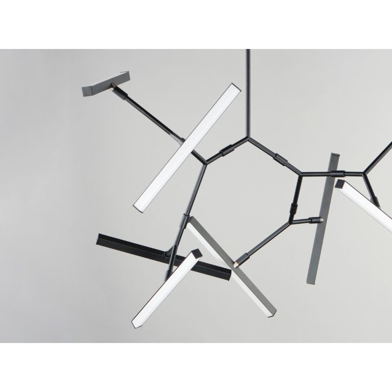 Robotica 37' 8 Light Multi-Light Pendant Suspension Pendant in Black