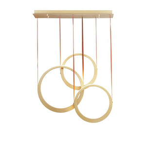 Tether 9' 3 Light Multi-Light Pendant in Natural Aged Brass