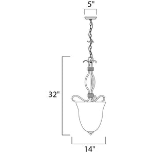 Basix 14' 4 Light Entry Foyer Pendant in Satin Nickel