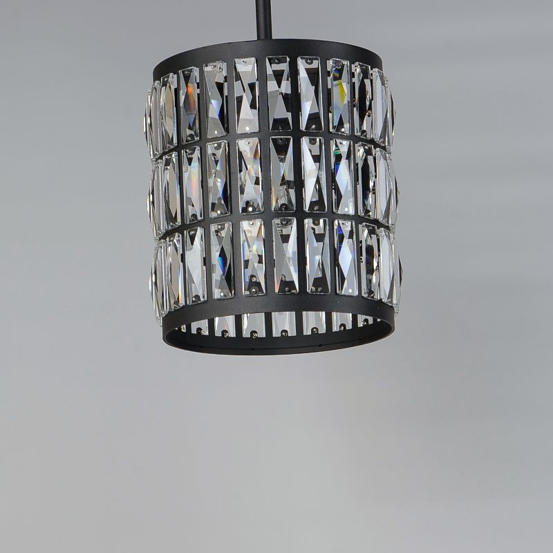Madeline 10' Single Light Mini Pendant Suspension Pendant in Black