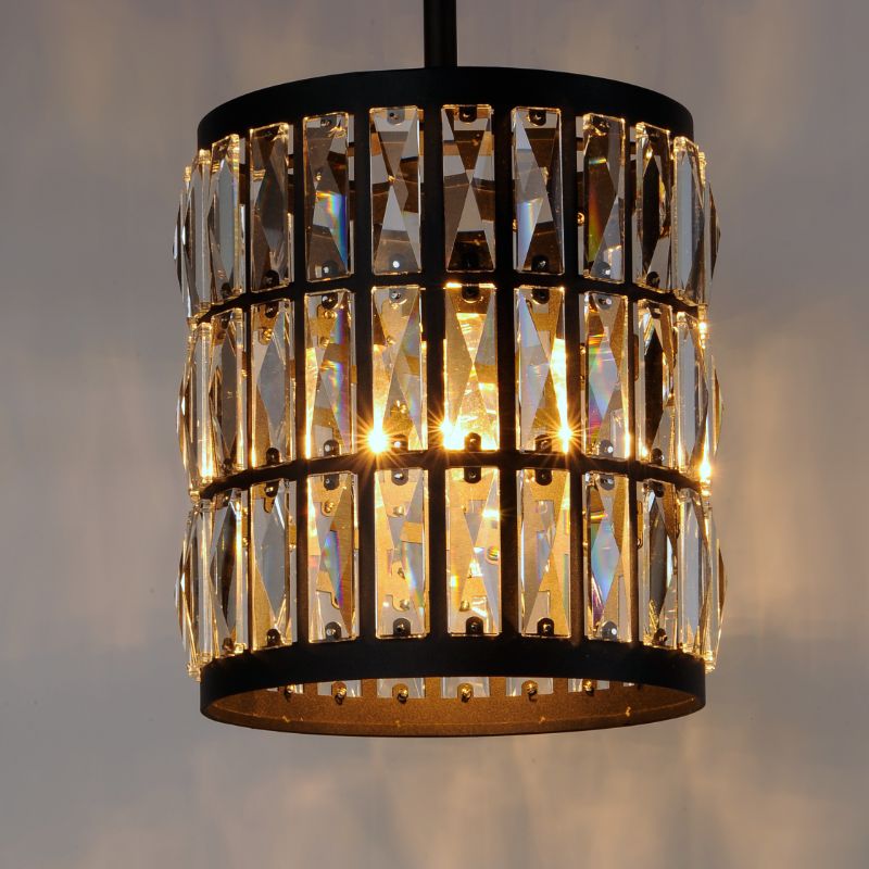 Madeline 10' Single Light Mini Pendant Suspension Pendant in Black