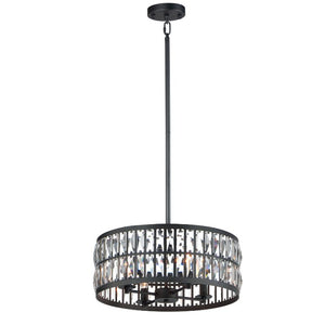 Madeline 20' 4 Light Multi-Light Pendant in Black