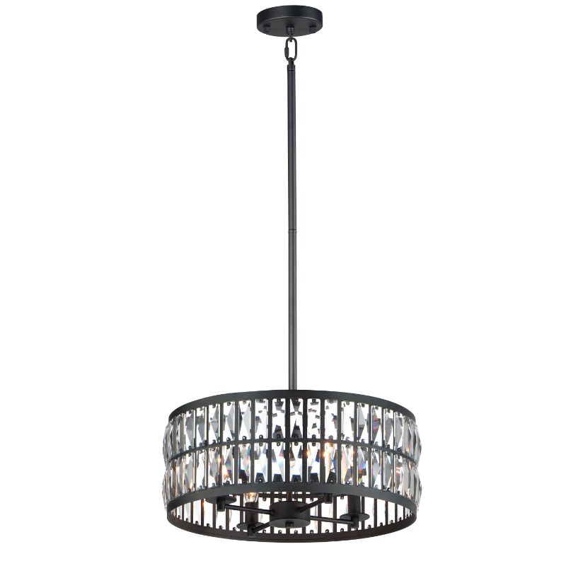Madeline 20' 4 Light Multi-Light Pendant in Black