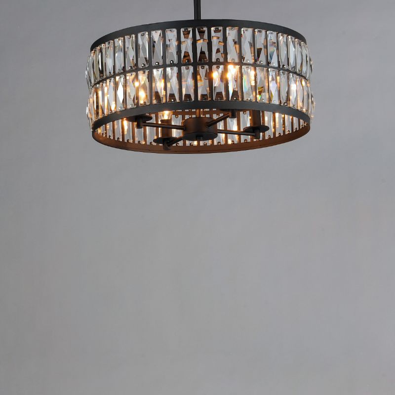 Madeline 20' 4 Light Multi-Light Pendant Suspension Pendant in Black