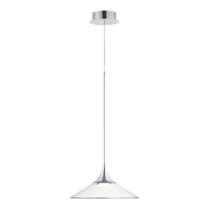 Cono 14' Single Light Suspension Pendant in Polished Chrome