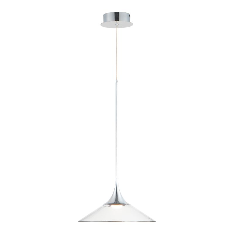 Cono 14' Single Light Suspension Pendant in Polished Chrome