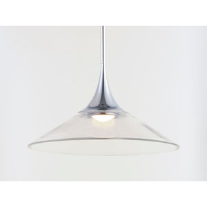 Cono 14' Single Light Suspension Pendant in Polished Chrome