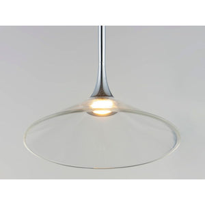 Cono 14' Single Light Suspension Pendant in Polished Chrome