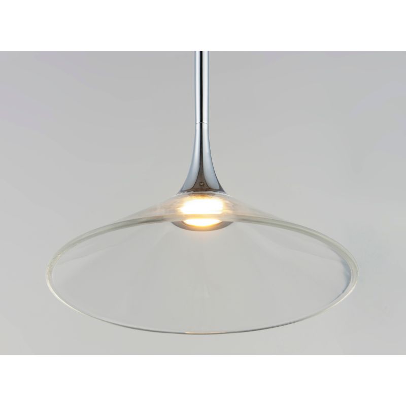 Cono 14' Single Light Suspension Pendant in Polished Chrome